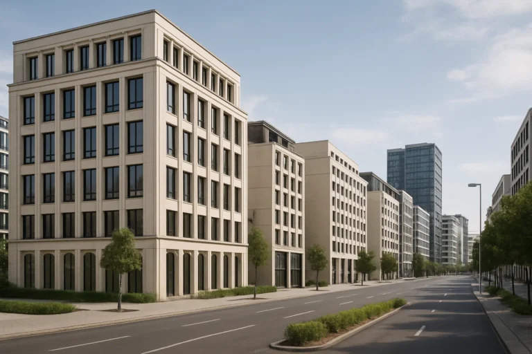 Moderne Büro- und Hotelgebäude in der Berliner Europacity nahe dem Hauptbahnhof