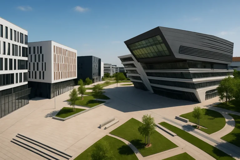 Moderner Universitätscampus in Wien, Ort der internationalen ERES-Konferenz über Immobilienwissenschaft